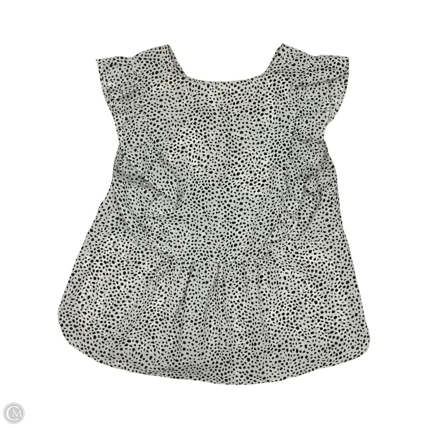 Blouse Short Sleeve By Melloday In Black & White, Size: Xl