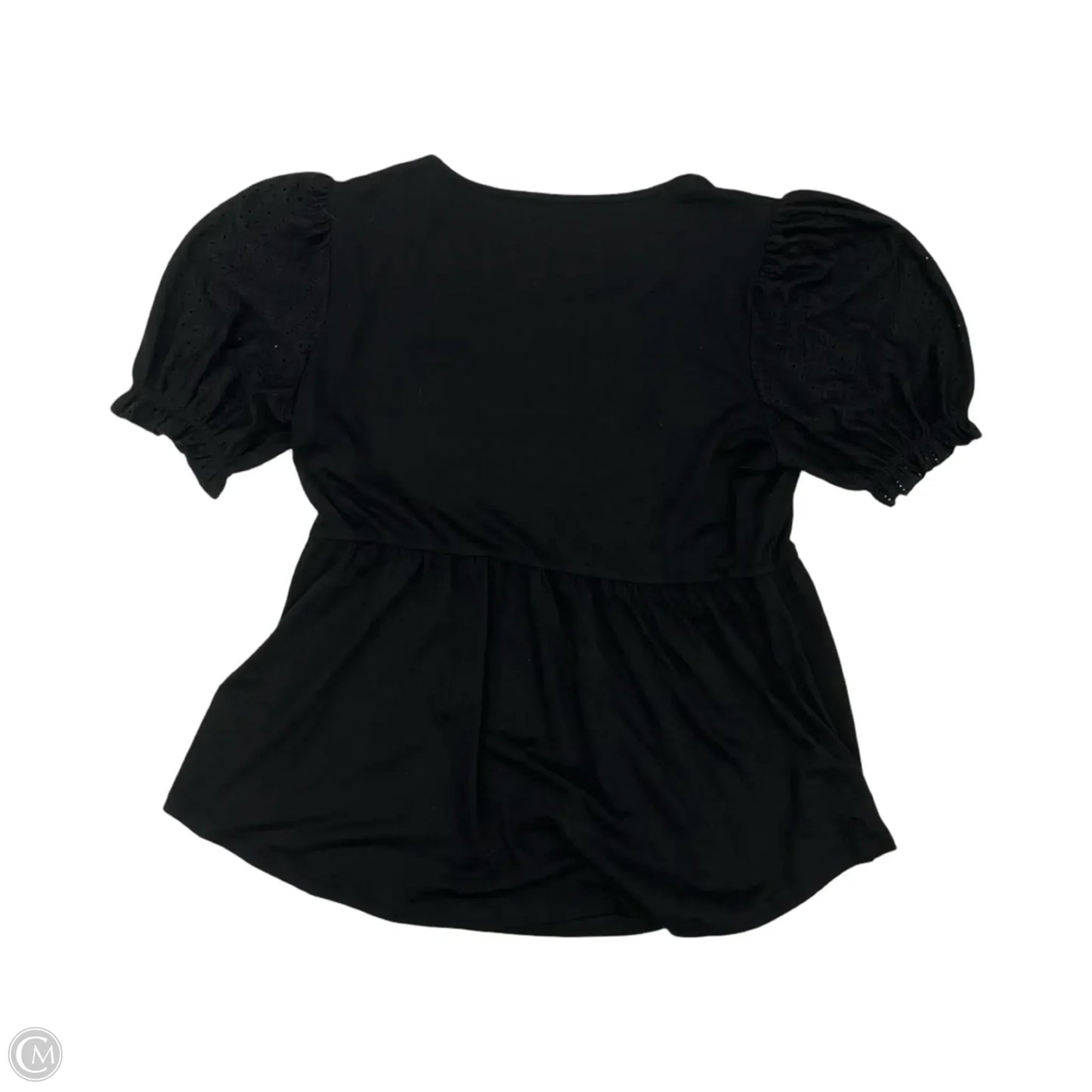 Blouse Short Sleeve By Cmf In Black, Size: Xl