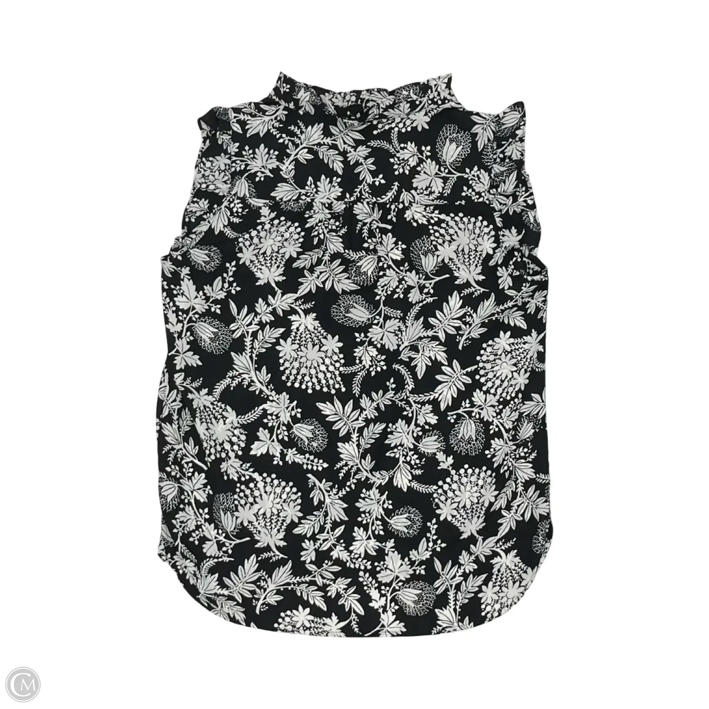 Blouse Short Sleeve By Loft In Black & White, Size: Xs