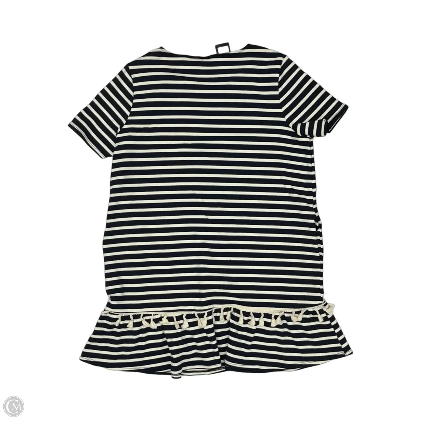 Dress Casual Short By Clothes Mentor In Blue & White, Size: L