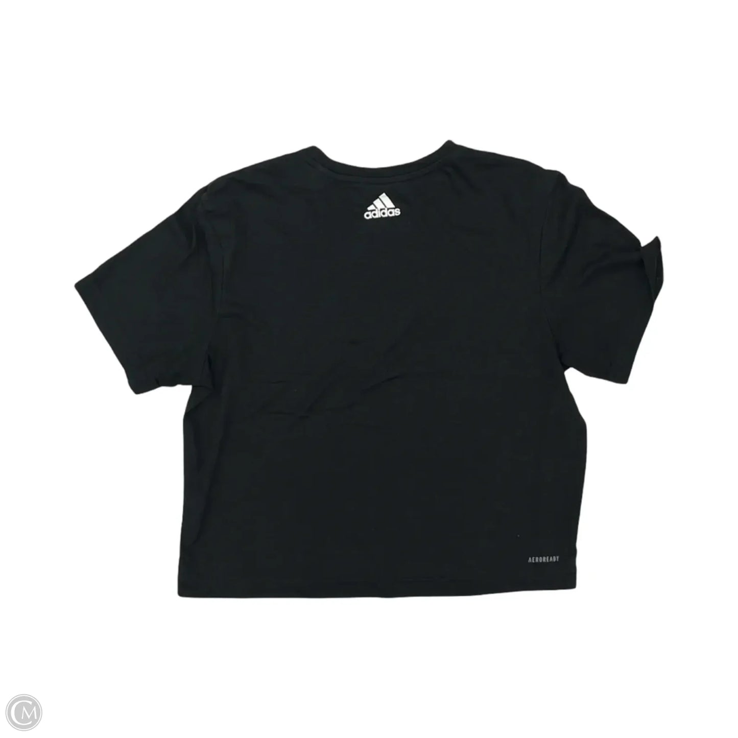 Athletic Top Short Sleeve By Adidas In Black, Size: S