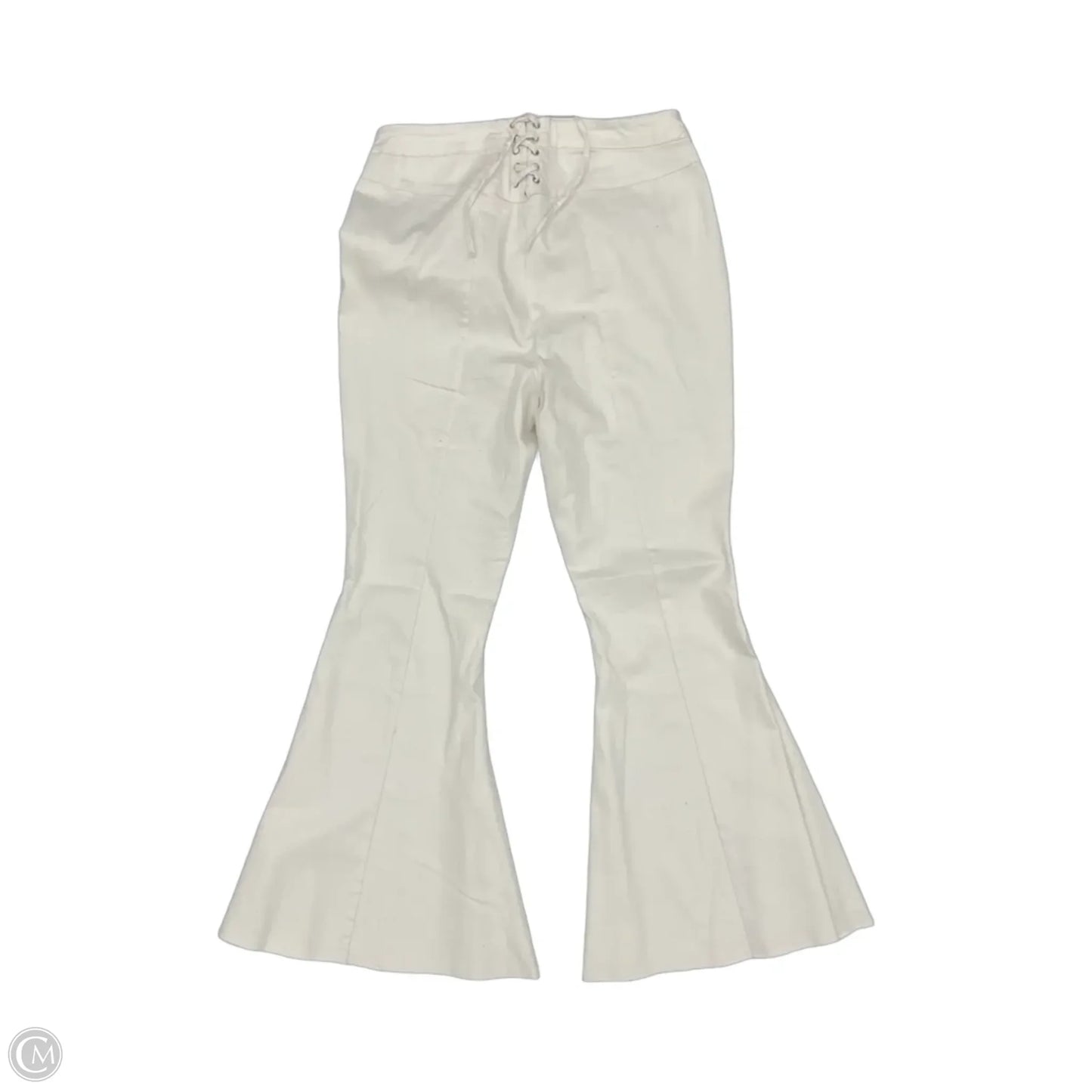 Jeans Flared By A Beautiful Soul In White, Size: 16