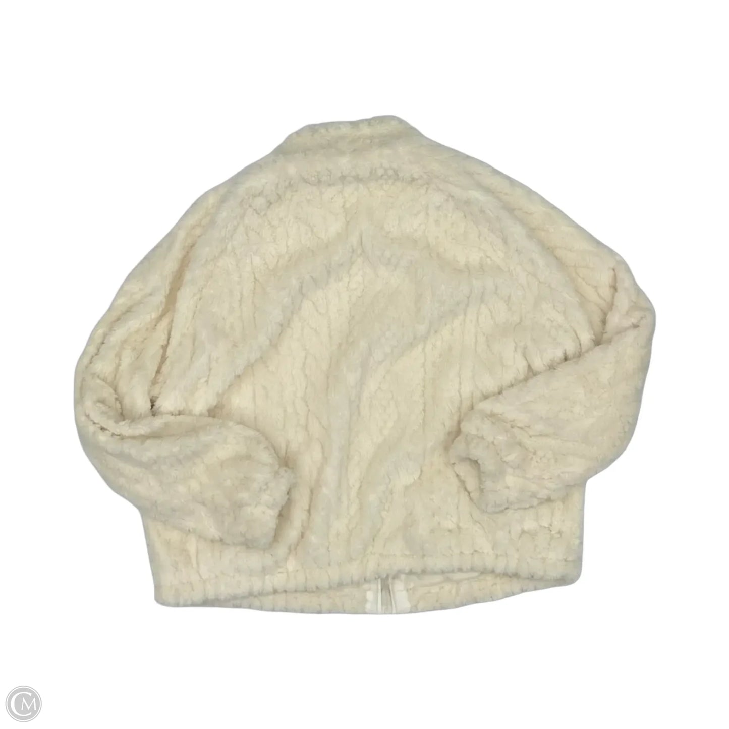 Jacket Faux Fur & Sherpa By Ultra Flirt In Cream, Size: 2x