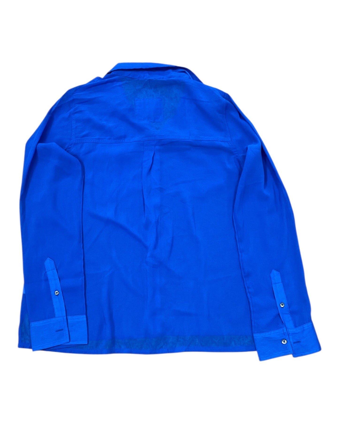 Blouse Ls By Abercrombie And Fitch In Blue, Size:L