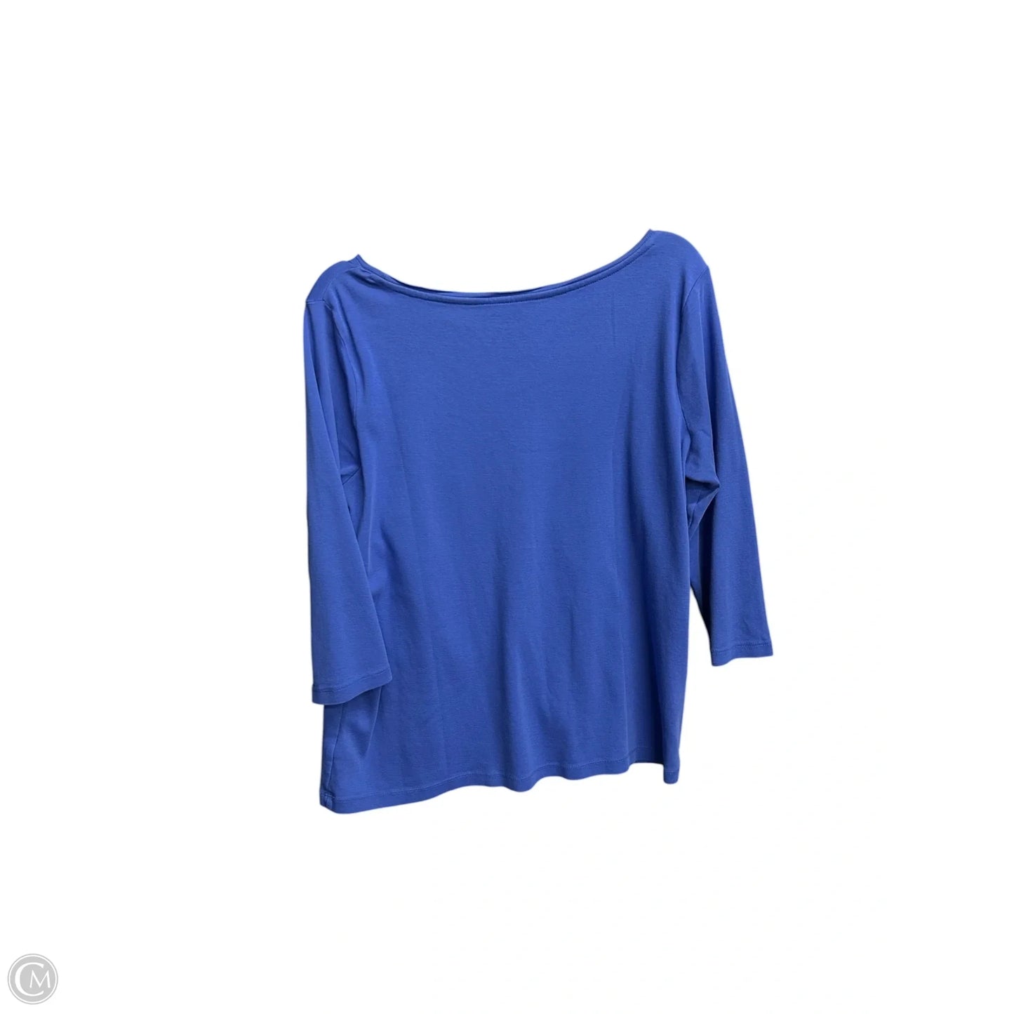 Top 3/4 Sleeve Basic By Talbots In Blue, Size: Xl