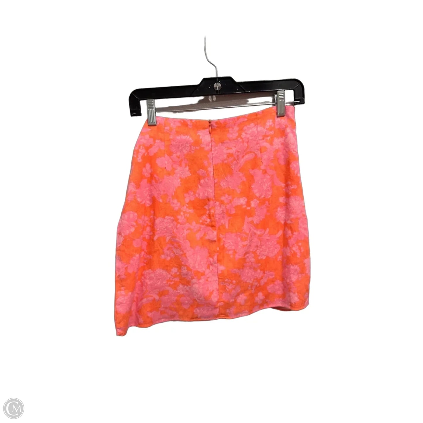 Skirt Mini & Short By Do + Be In Orange & Pink, Size: 8