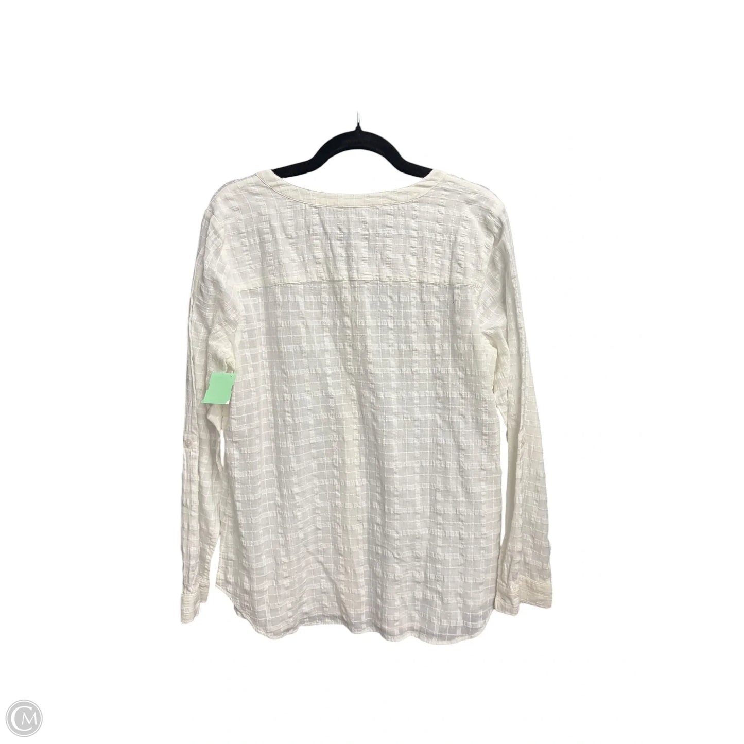 Top Long Sleeve By Talbots In White, Size: M