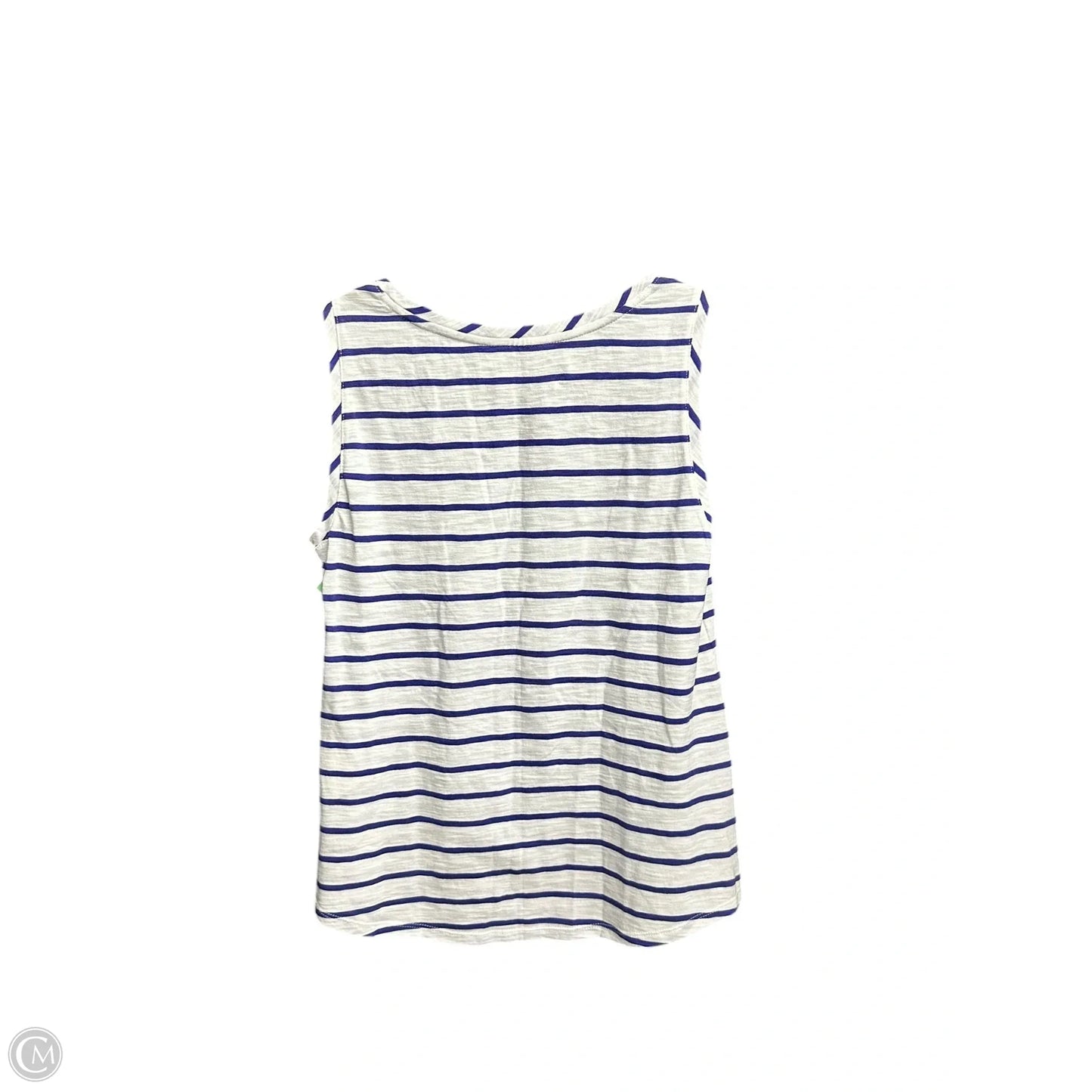Top Sleeveless By Chicos In Blue & White, Size: S