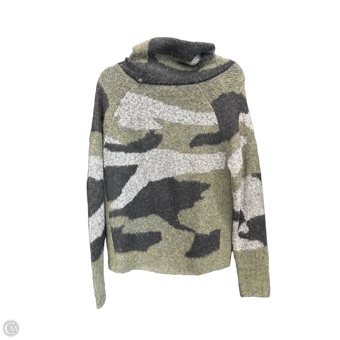 Sweater By Aqua In Camouflage Print, Size: S