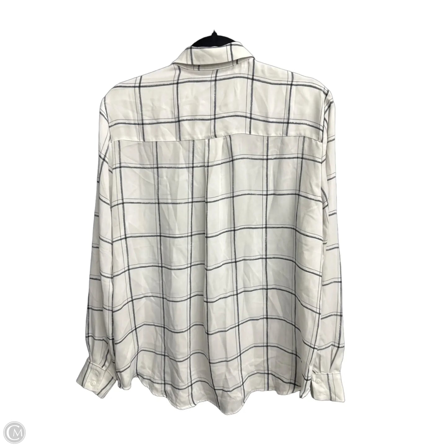 Top Long Sleeve By H&m In Black & White, Size: M