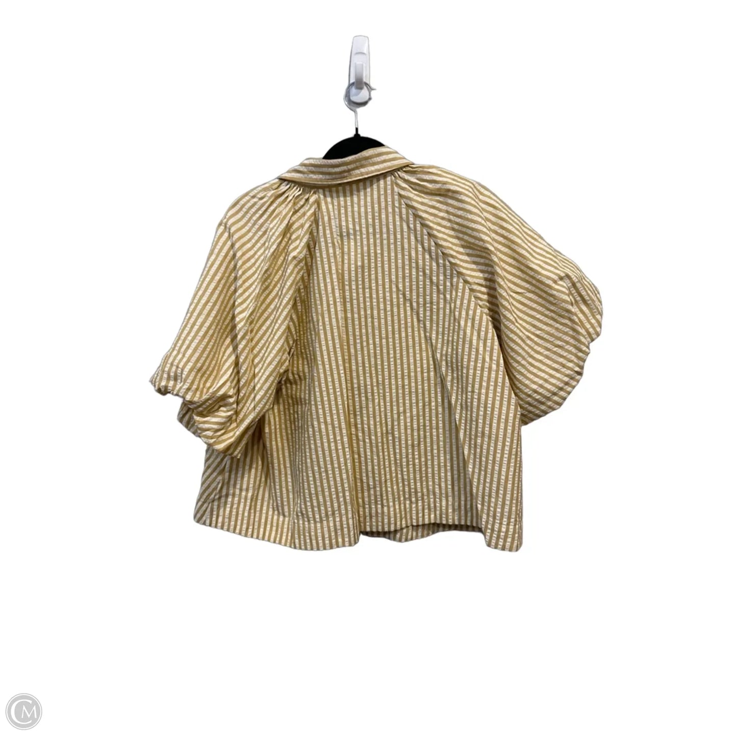 Blouse Short Sleeve By &merci In Striped Pattern, Size: L