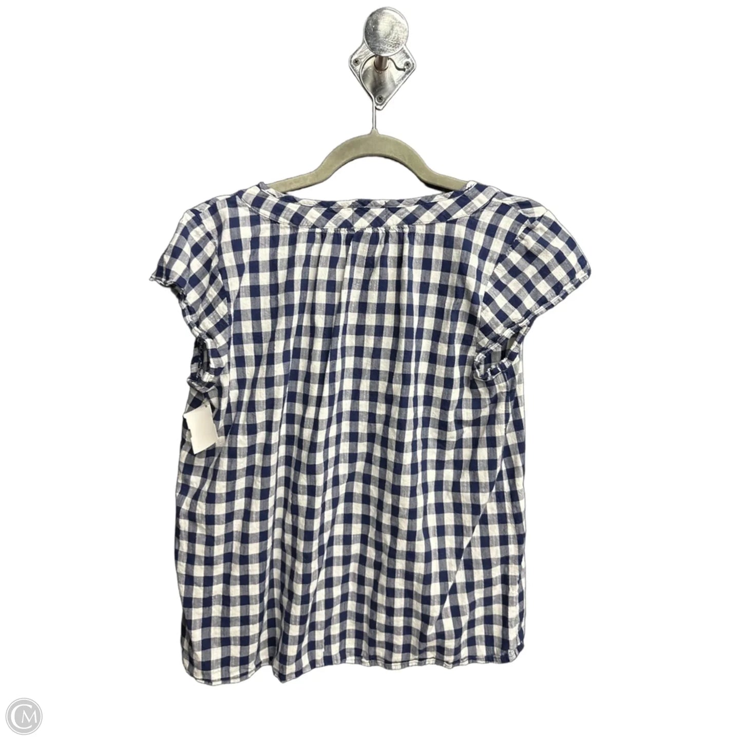 Top Short Sleeve By St Johns Bay In Blue & White, Size: Mp