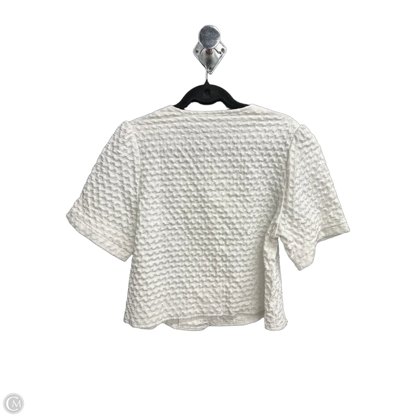 Blouse Short Sleeve By Clothes Mentor In White, Size: Xl