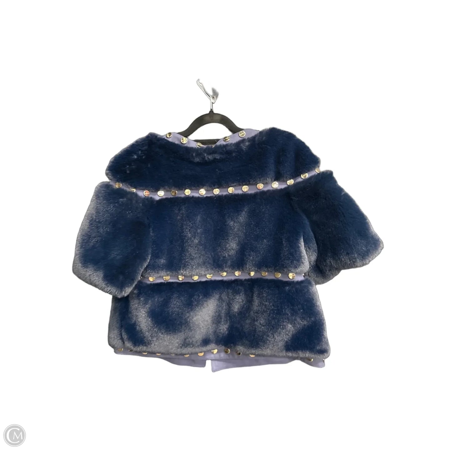 Coat Faux Fur & Sherpa By Glamorous In Navy, Size: M