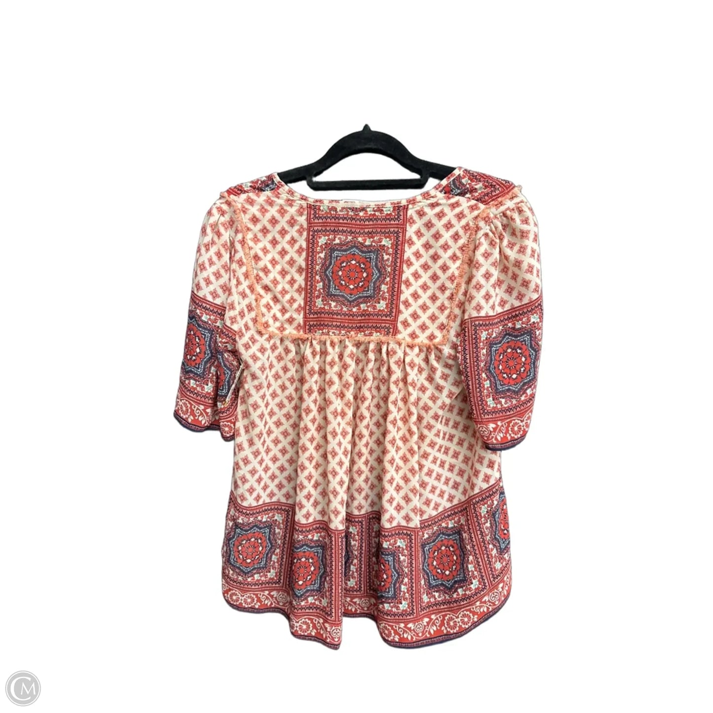 Blouse Short Sleeve By Knox Rose In Red, Size: Xs