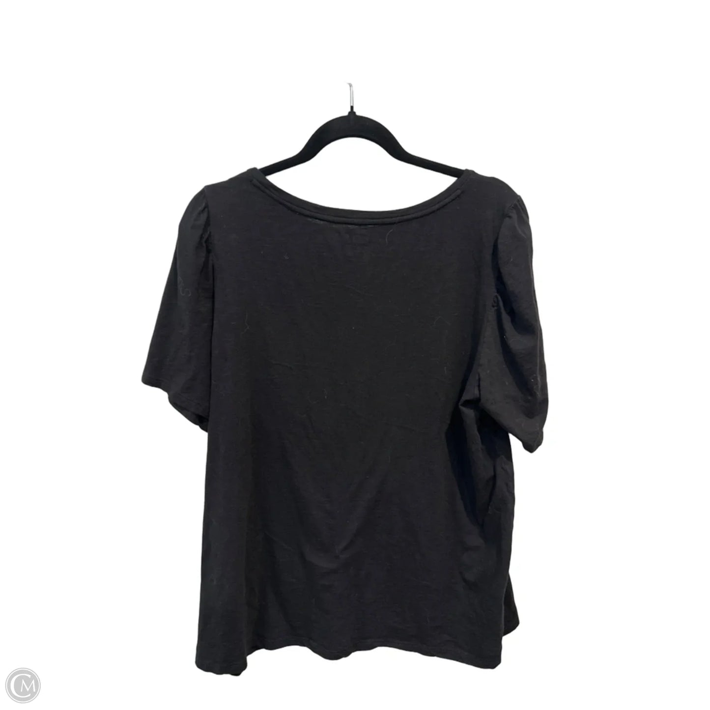 Top Short Sleeve By Loft In Black, Size: Xl