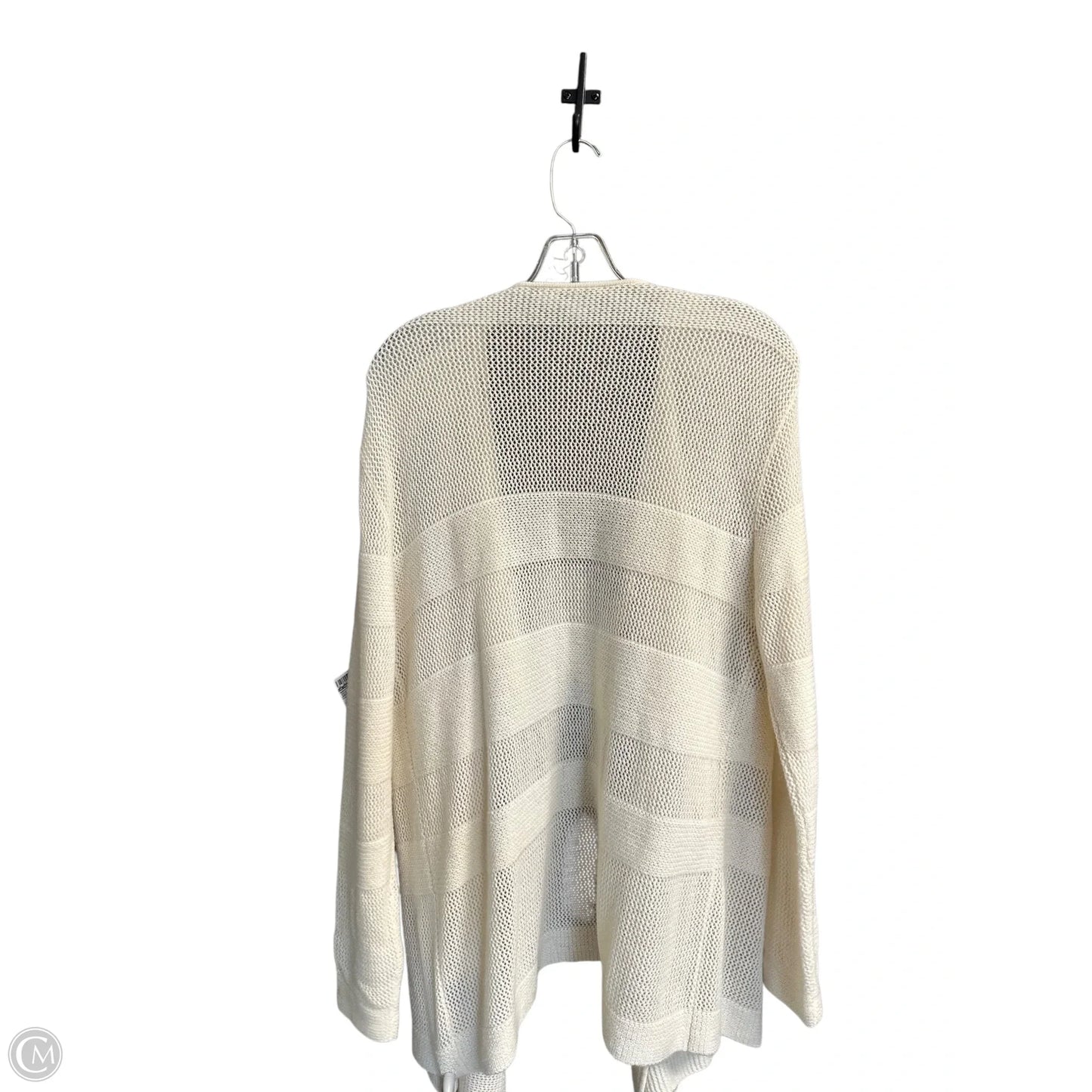 Sweater Cardigan Designer By Neiman Marcus In Cream, Size: L