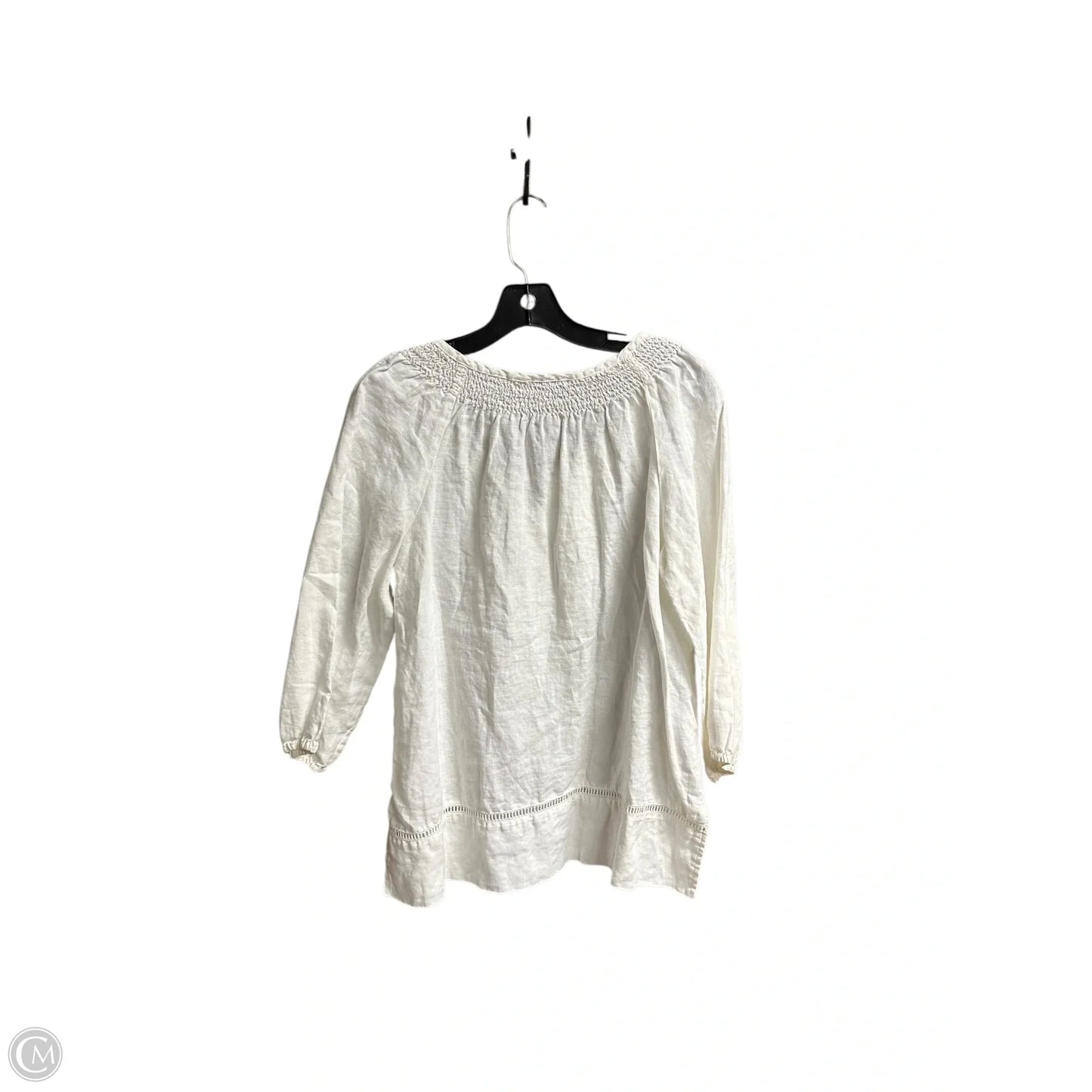 Top Long Sleeve By Jones New York In White, Size: M