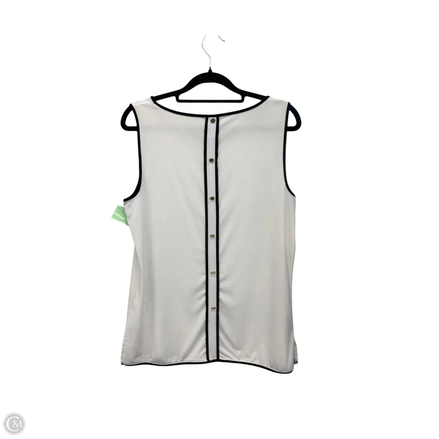 Top Sleeveless By Anne Klein In White, Size: S