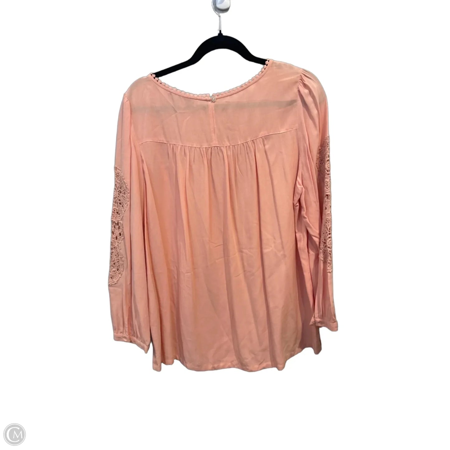 Top Long Sleeve By Loft In Peach, Size: M