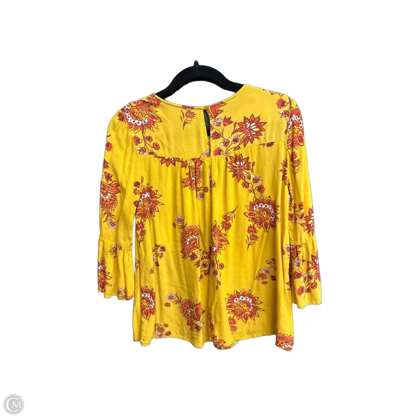 Top 3/4 Sleeve By Old Navy In Floral Print, Size: M