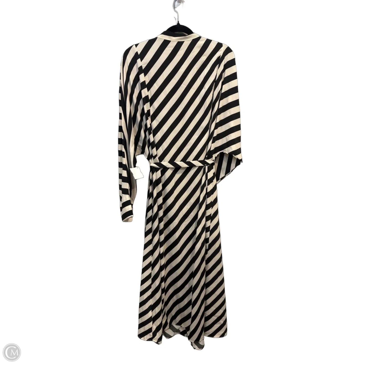 Dress Casual Midi By H&m In Striped Pattern, Size: L