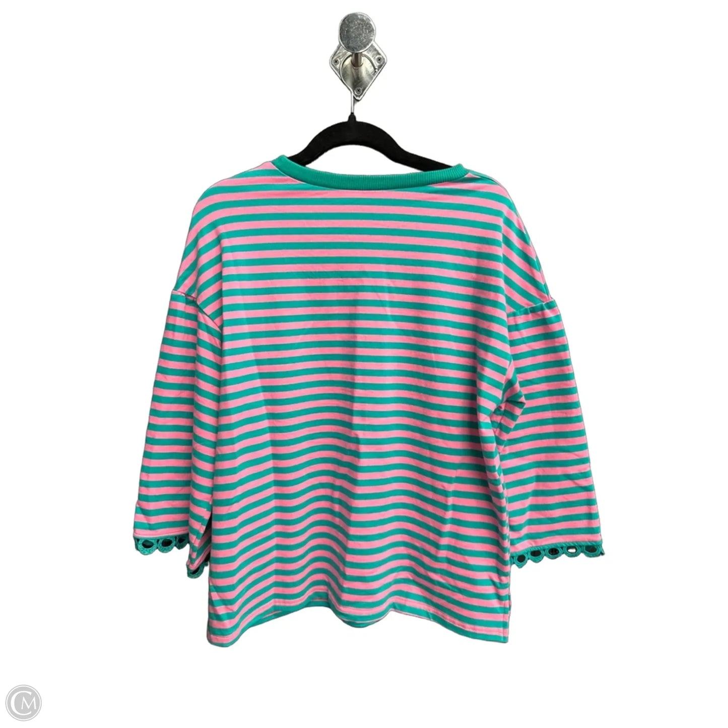 Top 3/4 Sleeve By Clothes Mentor In Striped Pattern, Size: M