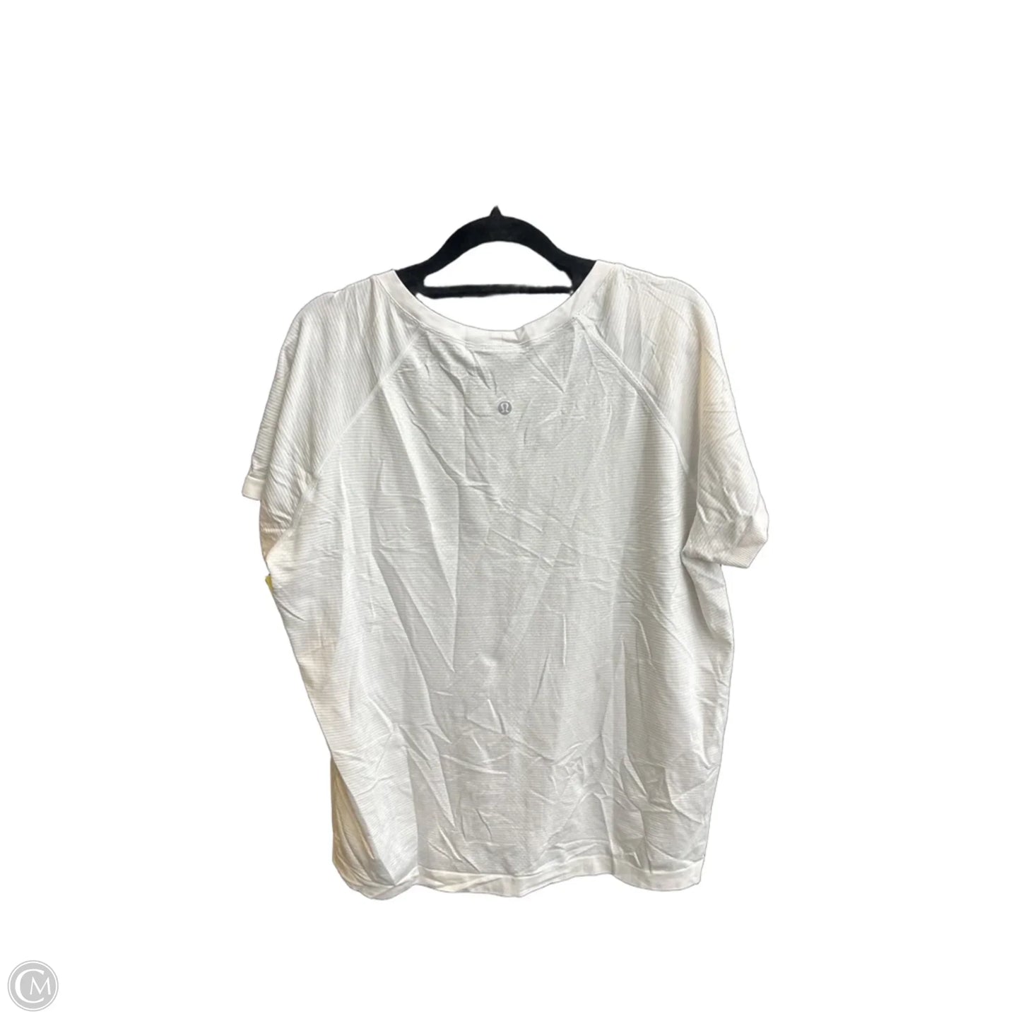 Athletic Top Short Sleeve By Lululemon In White, Size: 2x