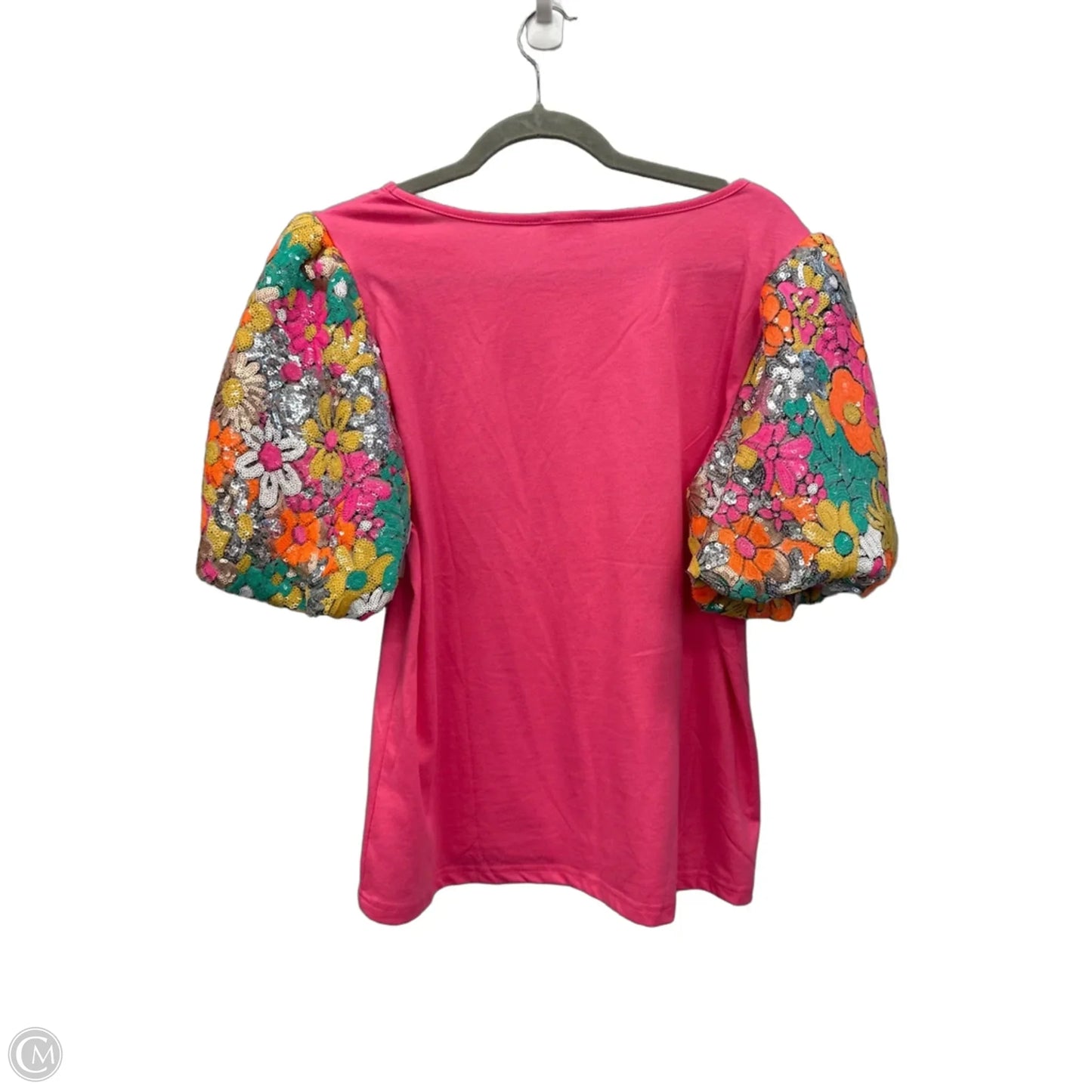 Blouse Short Sleeve By Bibi In Floral Print, Size: L