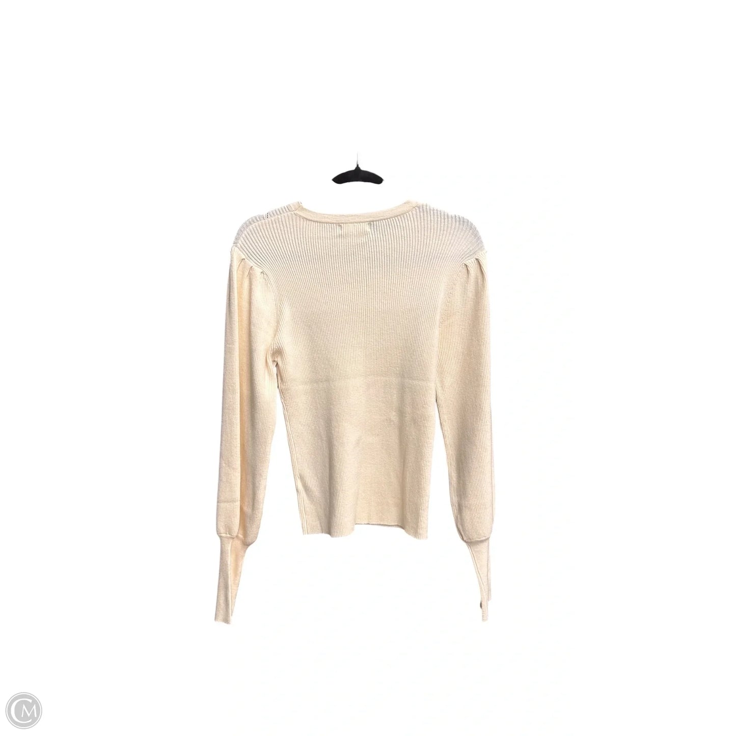 Top Long Sleeve By Blu Pepper In Cream, Size: L