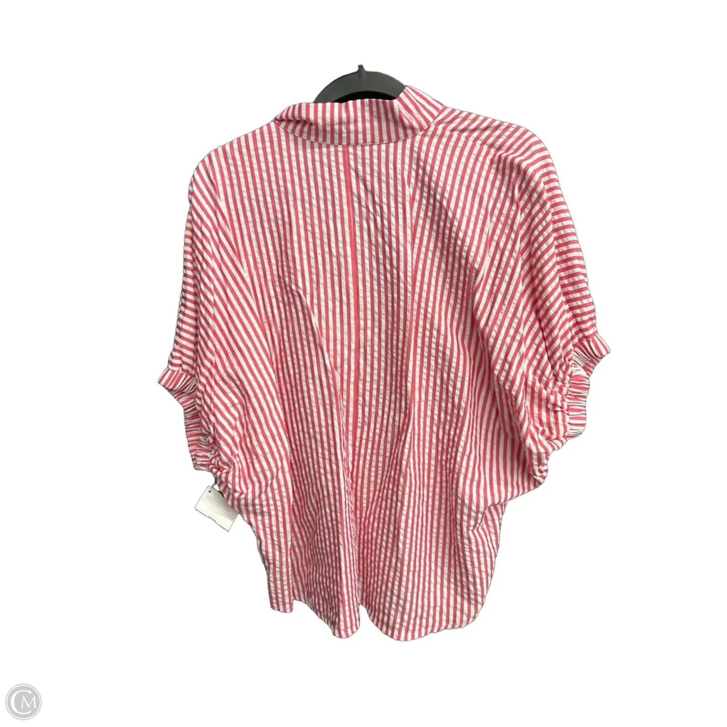Blouse Short Sleeve By Entro In Striped Pattern, Size: M