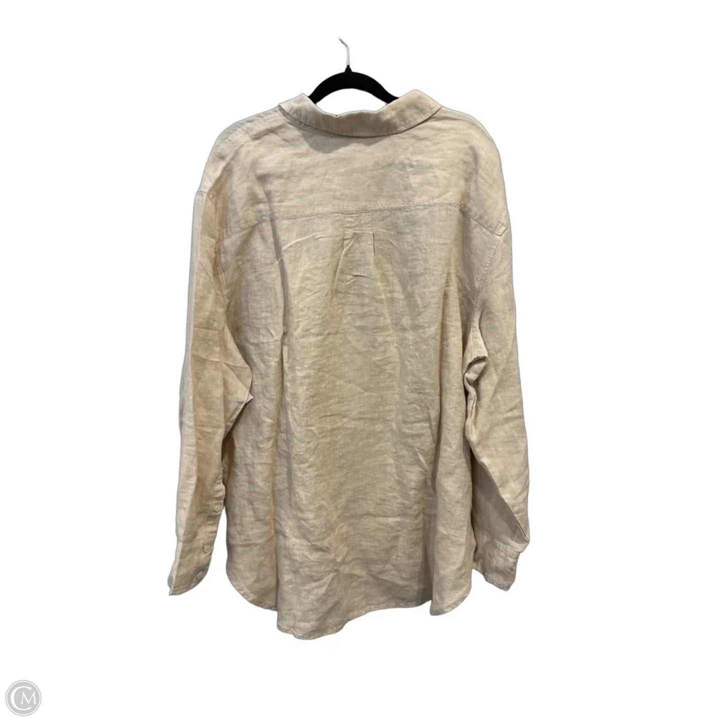 Top Long Sleeve By Talbots In Tan, Size: Xl