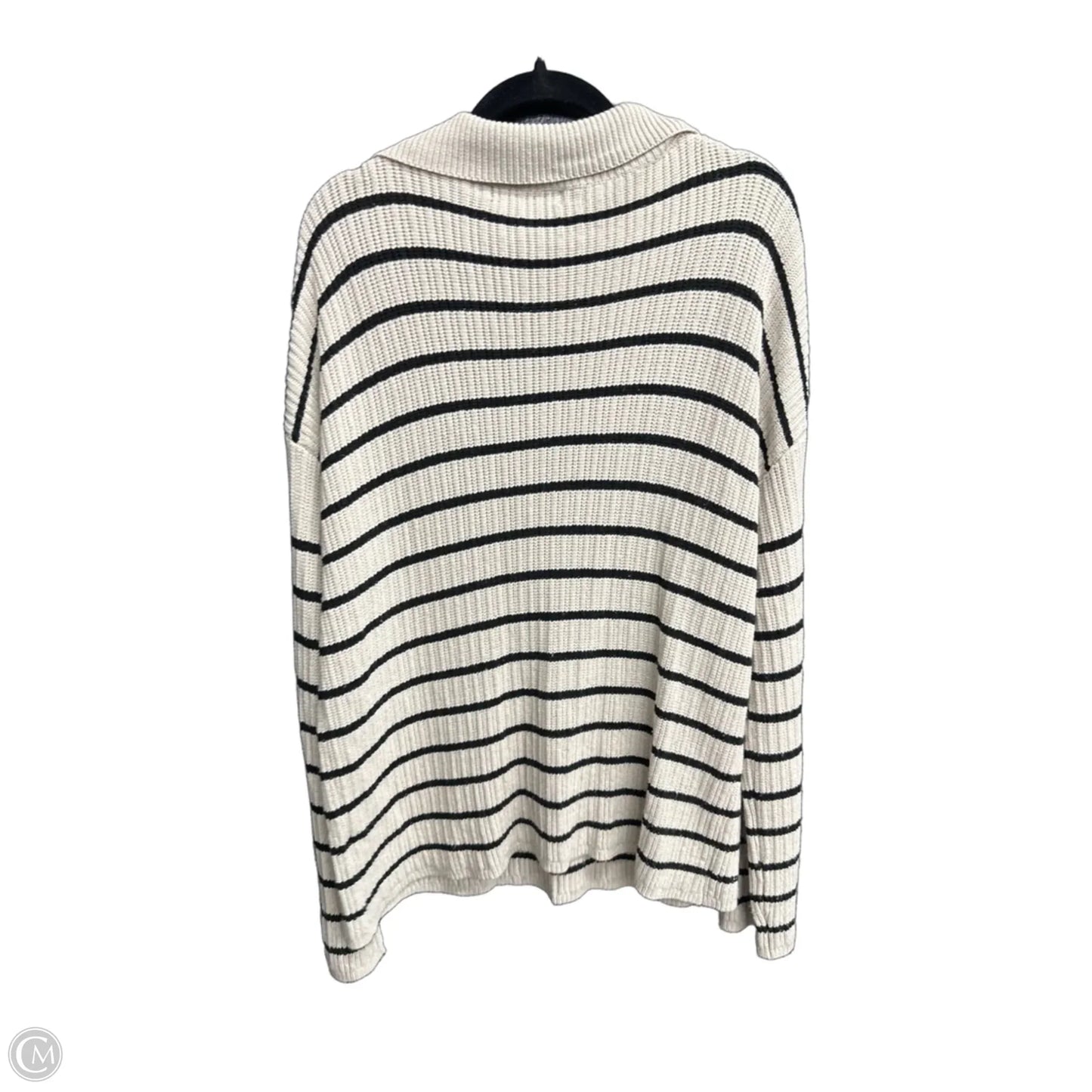 Sweatshirt Collar By Clothes Mentor In Striped Pattern, Size: L