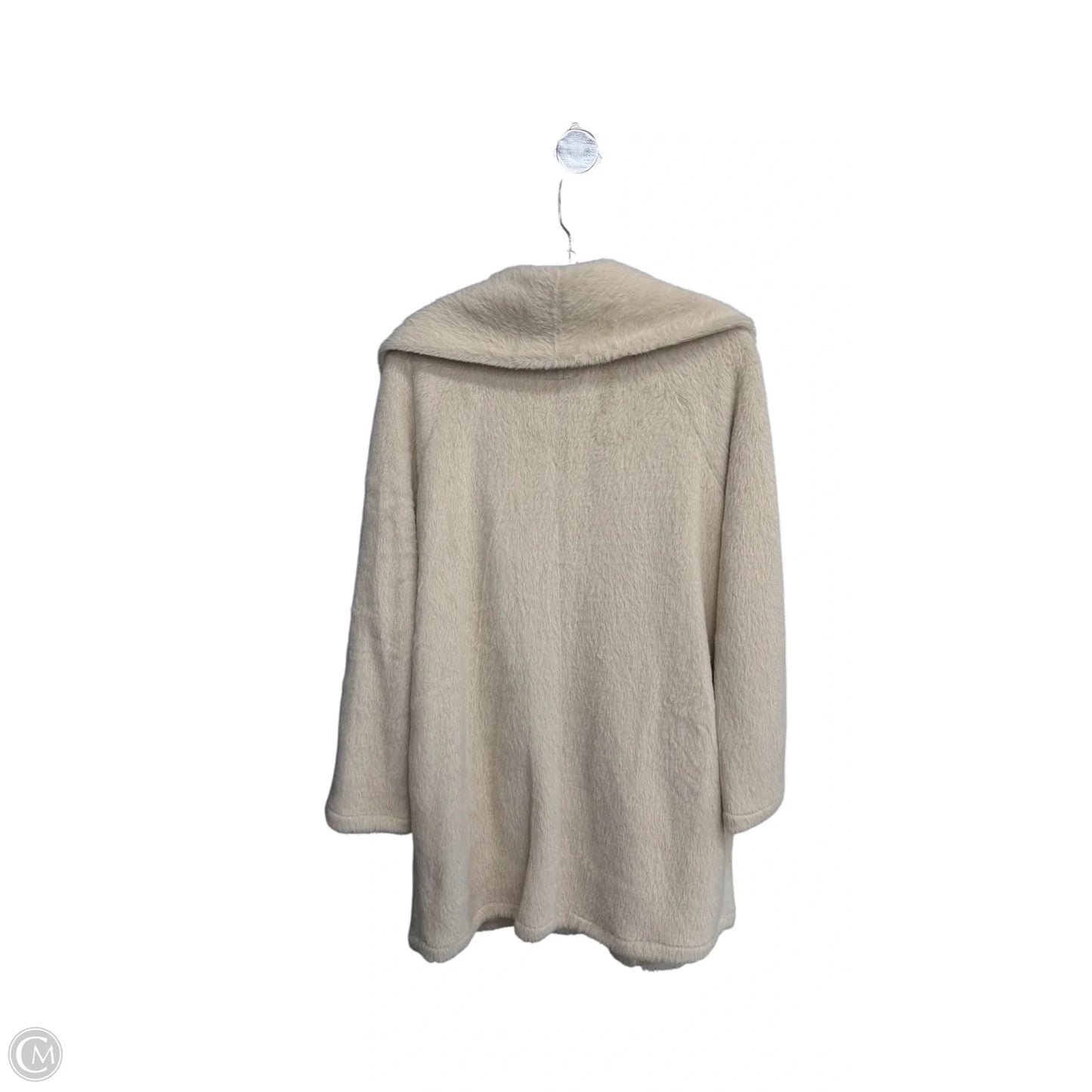 Coat Faux Fur & Sherpa By Anthropologie In Cream, Size: Mp