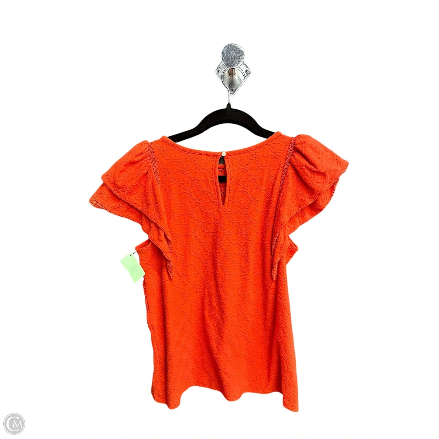 Blouse Short Sleeve By Loft In Orange, Size: Mp