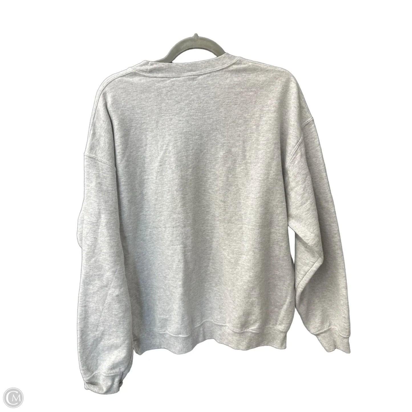 Sweatshirt Crewneck By Gildan In Grey & Yellow, Size: L