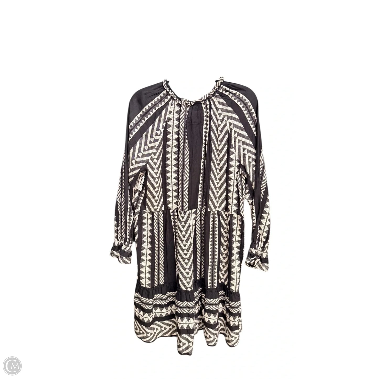 Dress Casual Midi By Maeve In Black & White, Size: M