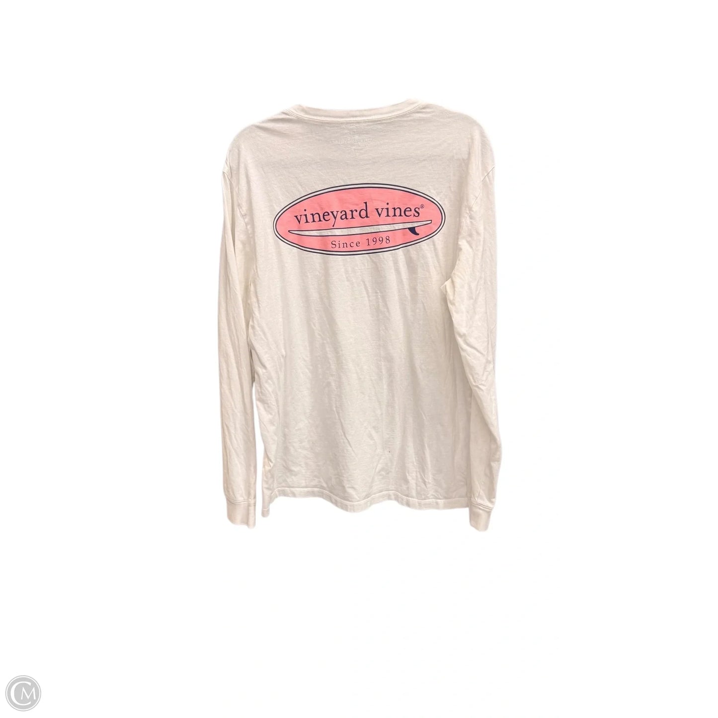 Top Long Sleeve By Vineyard Vines In White, Size: S