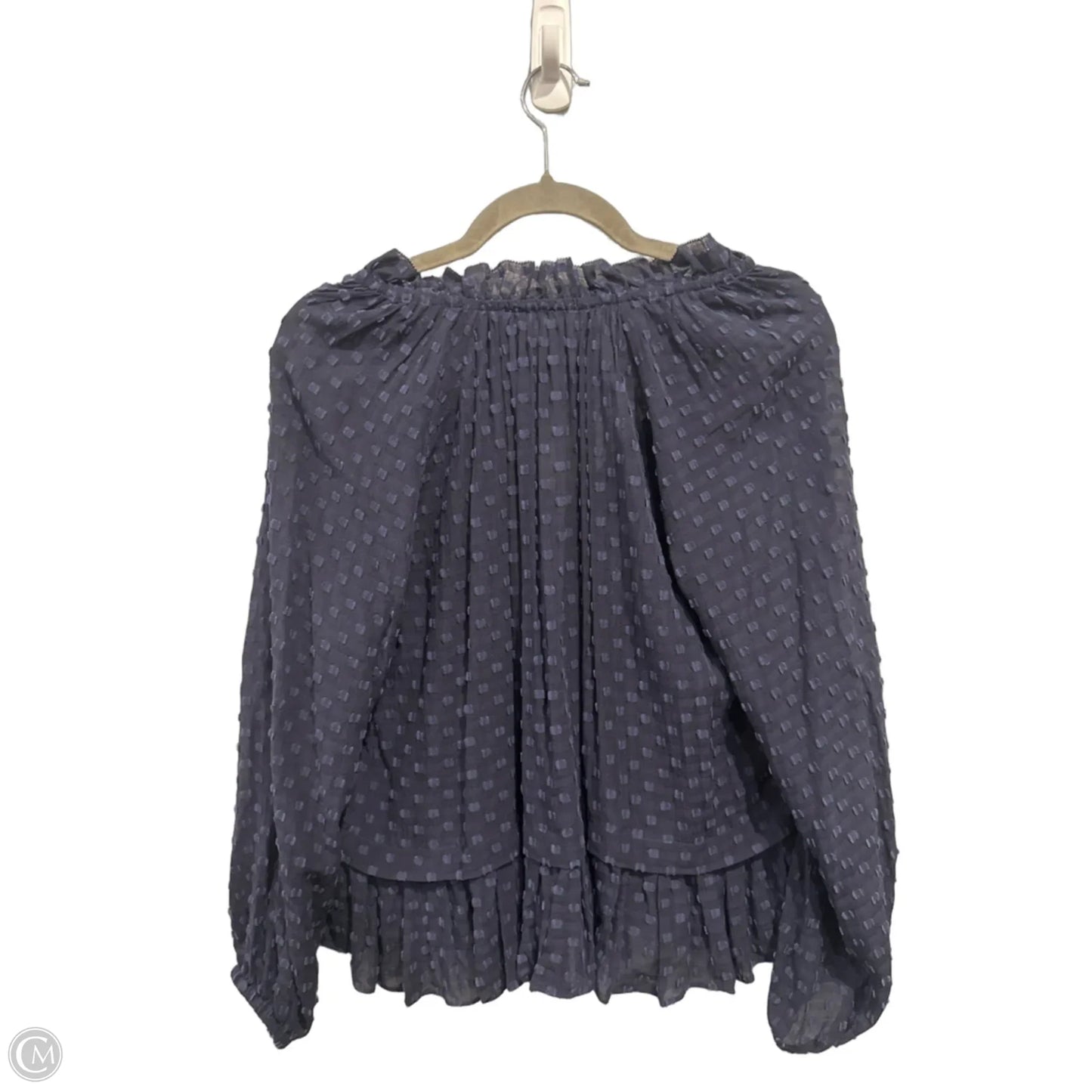 Top Long Sleeve By Rebecca Taylor In Navy, Size: S