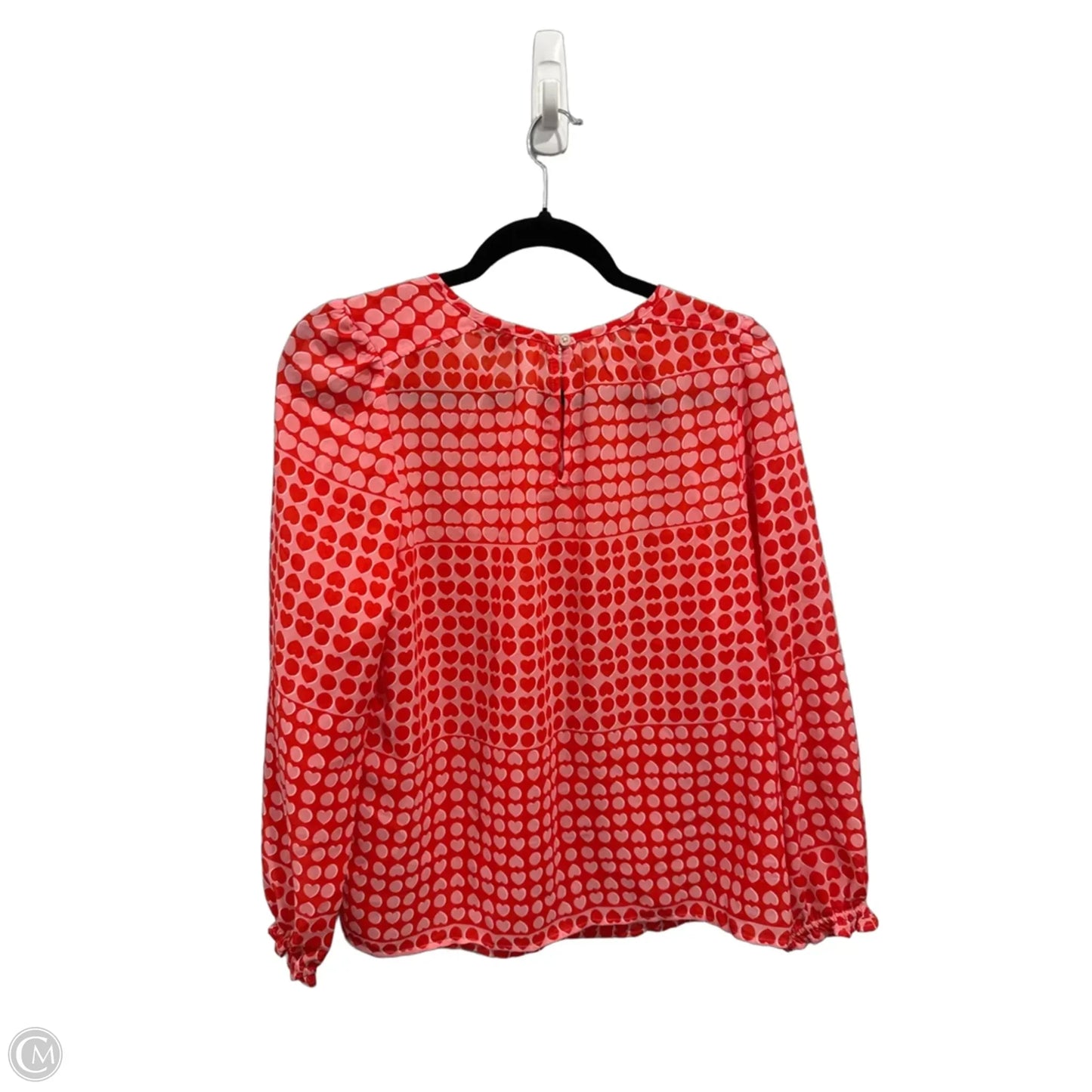 Top Long Sleeve By Loft In Pink & Red, Size: Mp