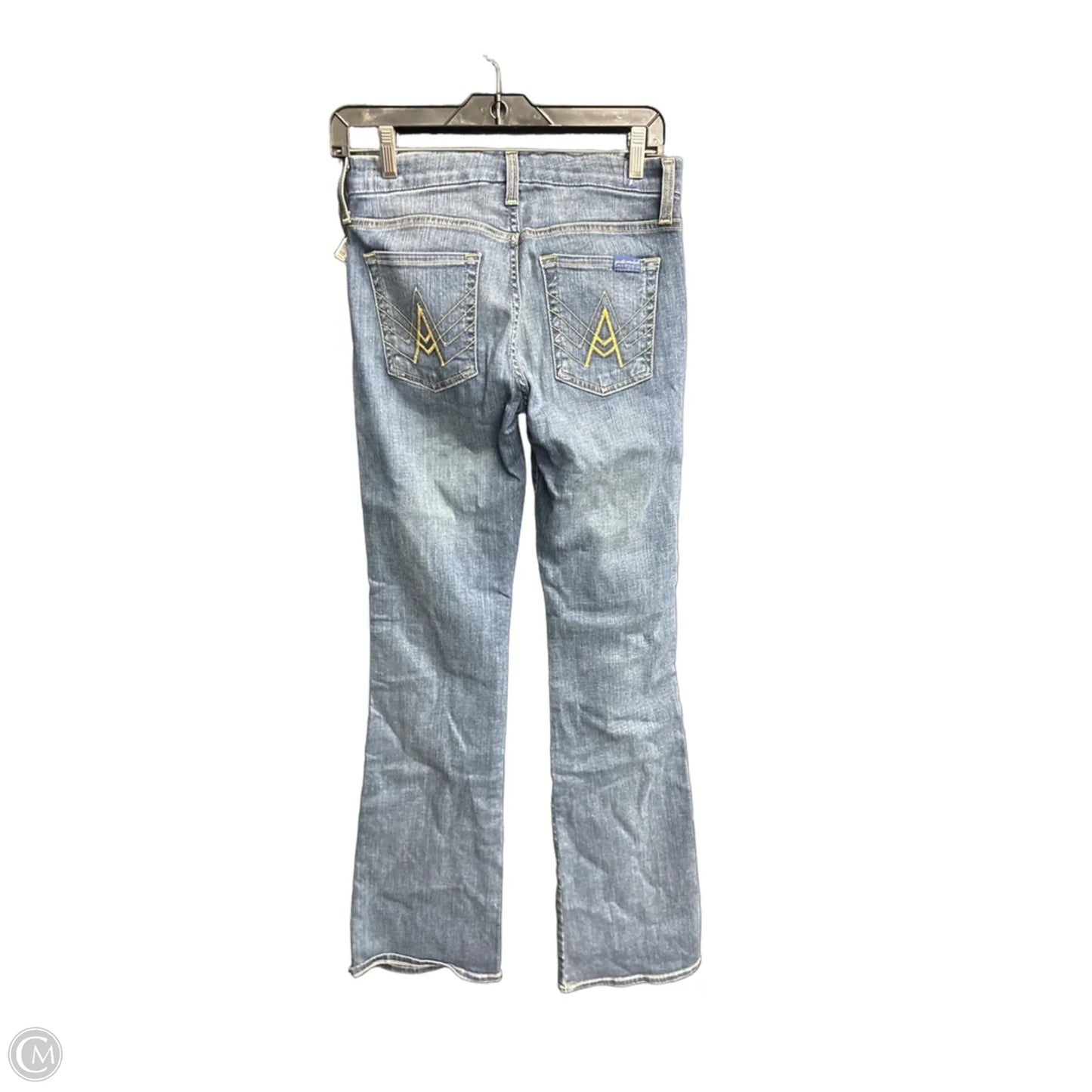 Jeans Boot Cut By 7 For All Mankind In Blue Denim, Size: 4
