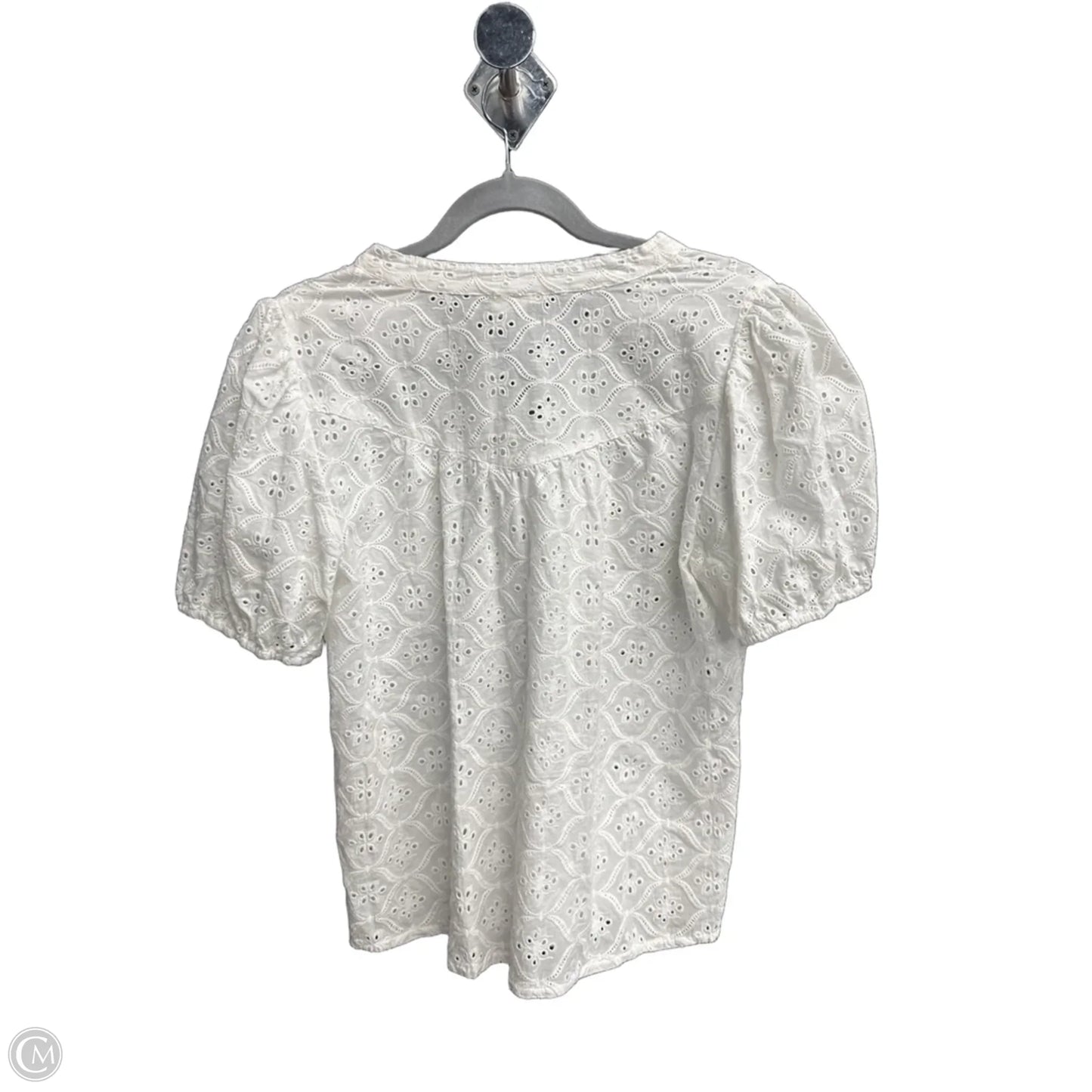 Top Short Sleeve By Nicole By Nicole Miller In White, Size: M