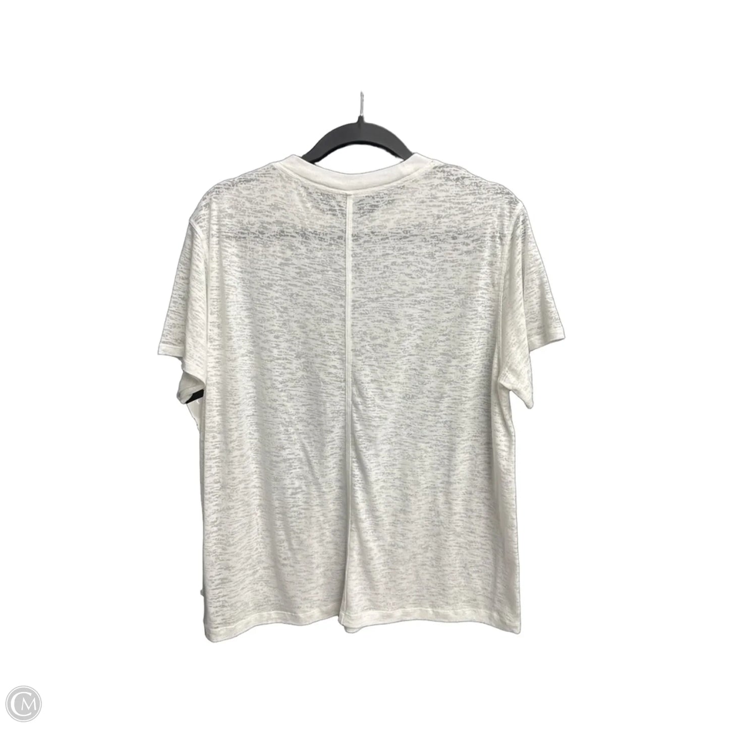 Athletic Top Short Sleeve By Lululemon In White, Size: 6
