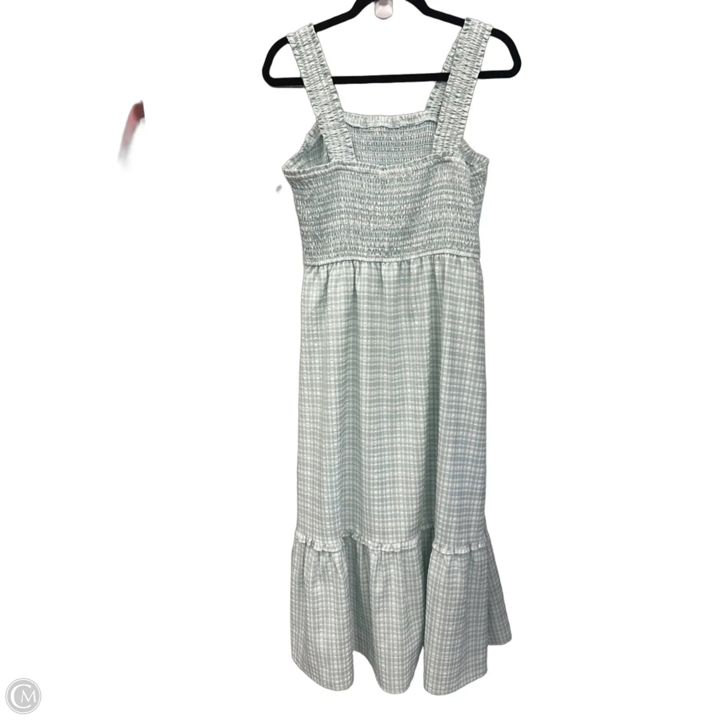 Dress Casual Midi By Skies Are Blue In Plaid Pattern, Size: L