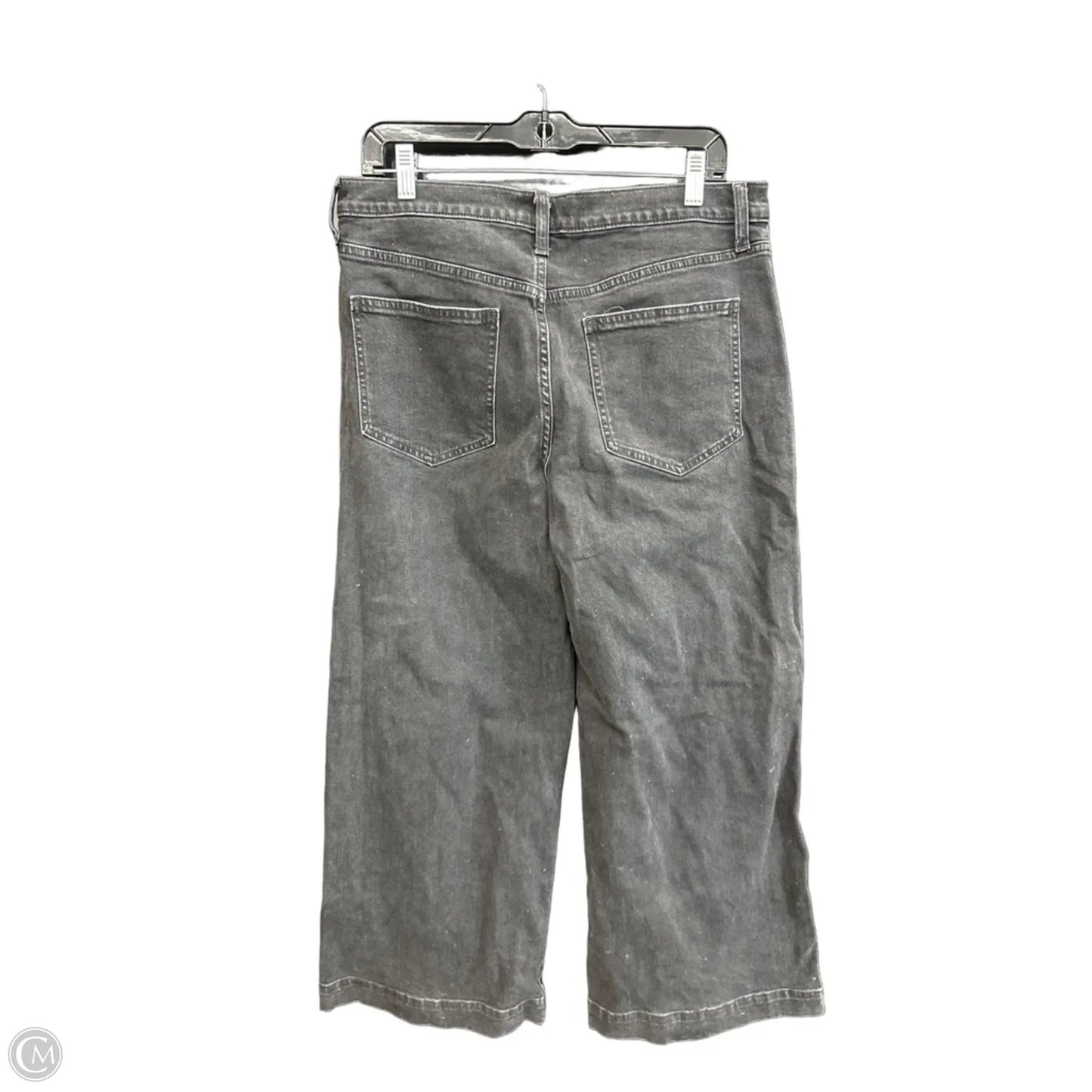 Jeans Wide Leg By Gap In Black Denim, Size: 12