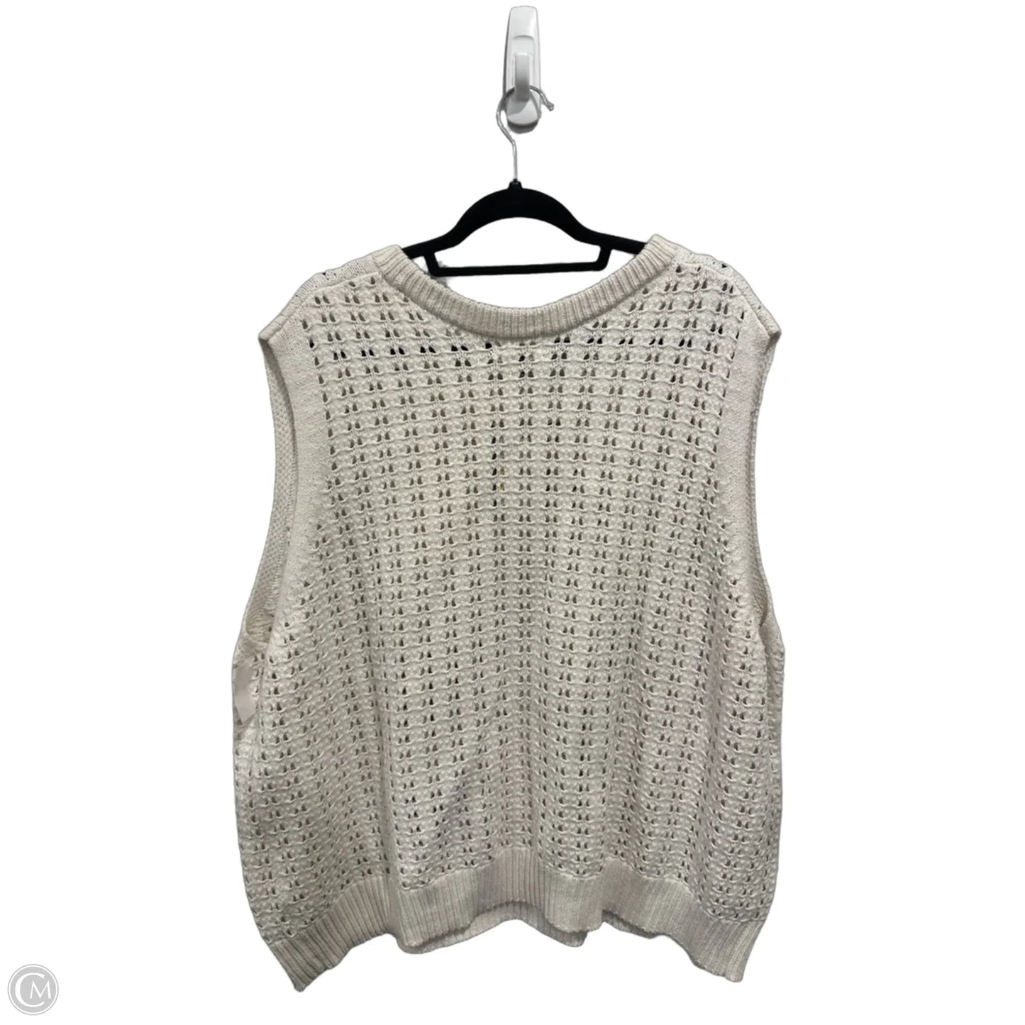 Vest Sweater By Universal Thread In Cream, Size: 4x