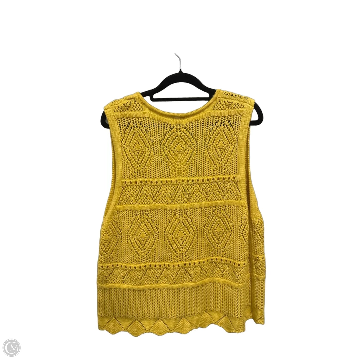 Vest Sweater By A New Day In Yellow, Size: 2x