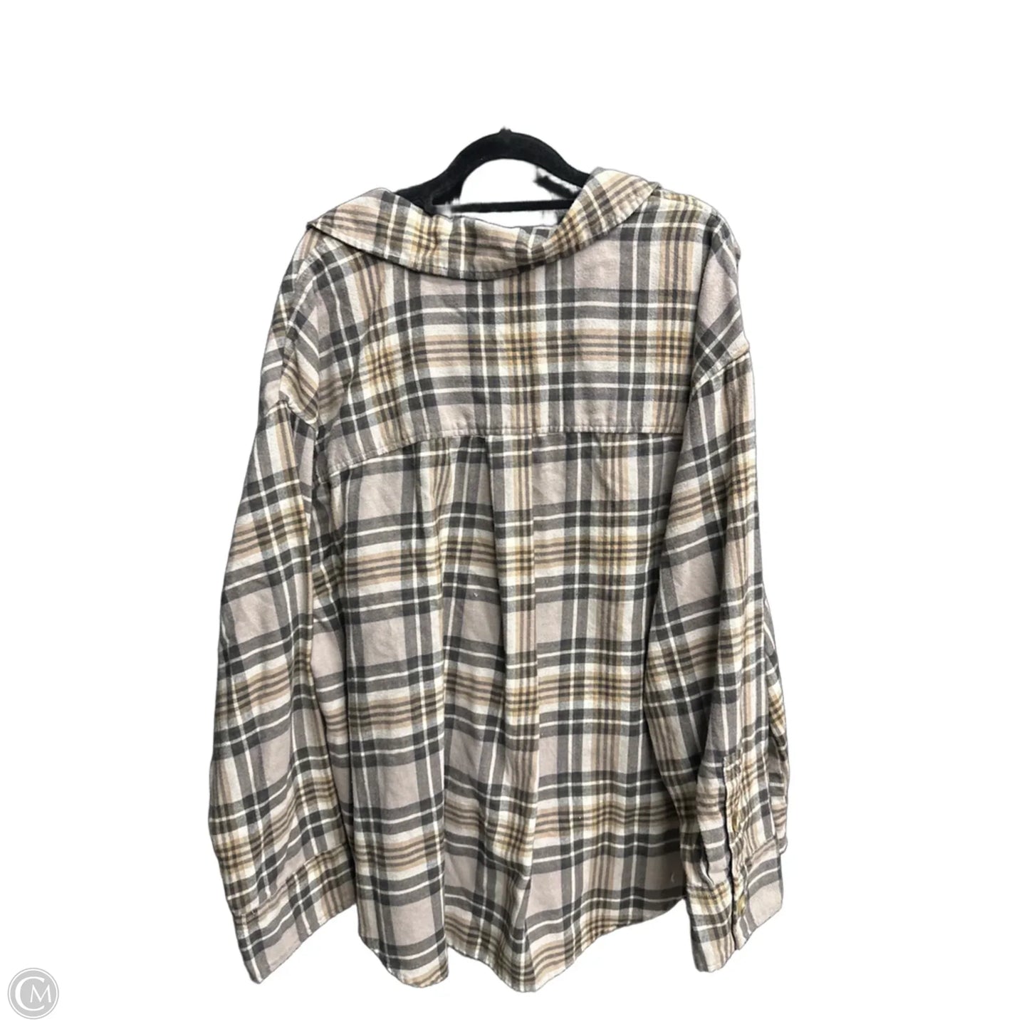Jacket Shirt By American Eagle In Plaid Pattern, Size: XL