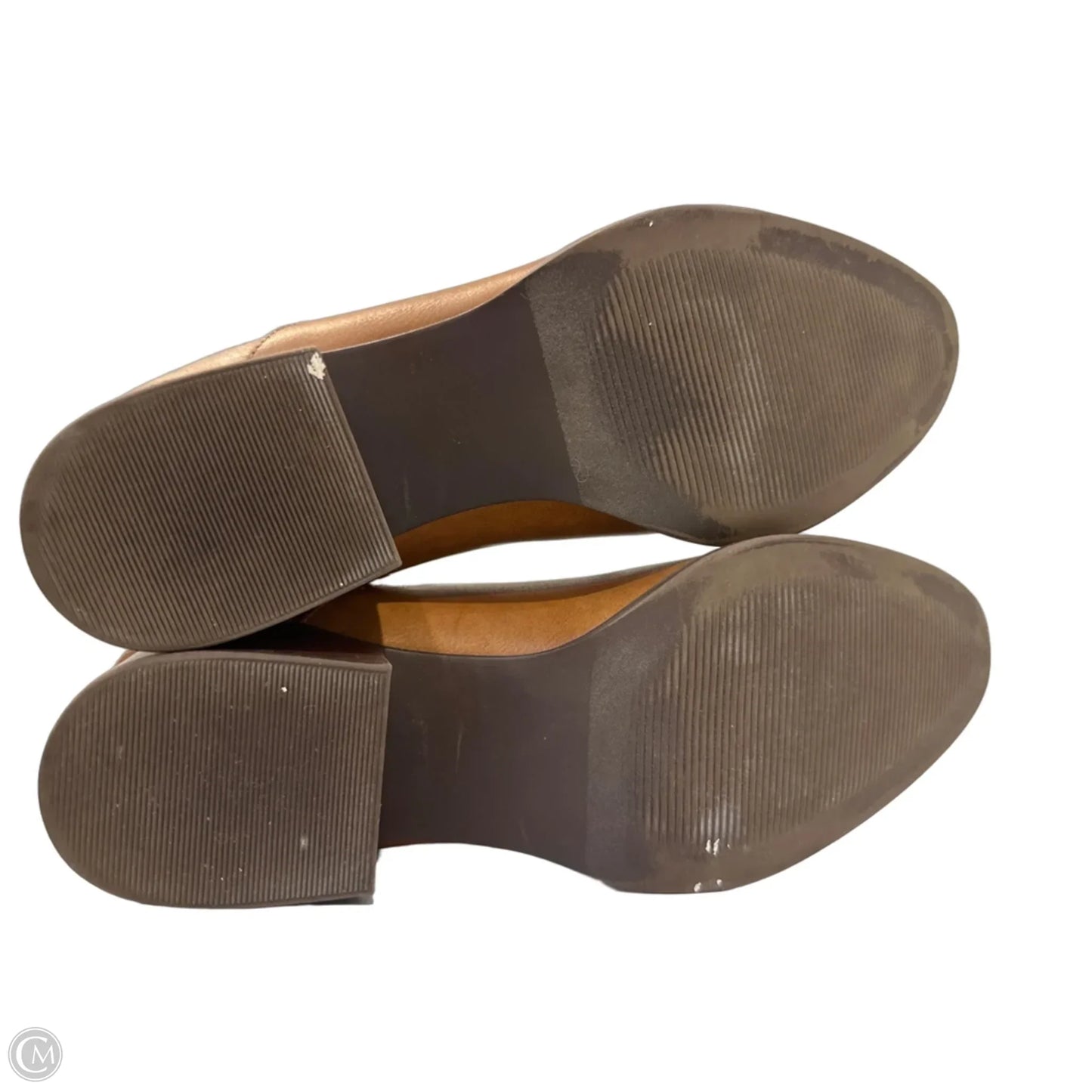 Boots Ankle Heels By Loft In Brown, Size: 8