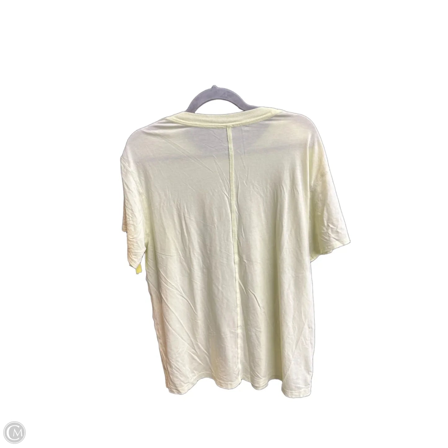 Athletic Top Short Sleeve By Lululemon In Yellow, Size: M